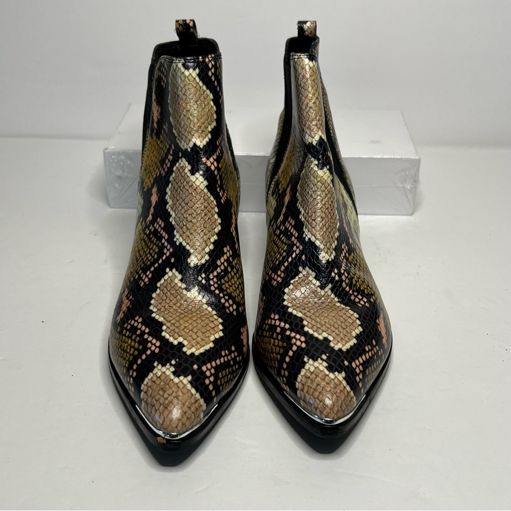 Marc Fisher Yale Snake Print Point Toe Booties Si… - image 8
